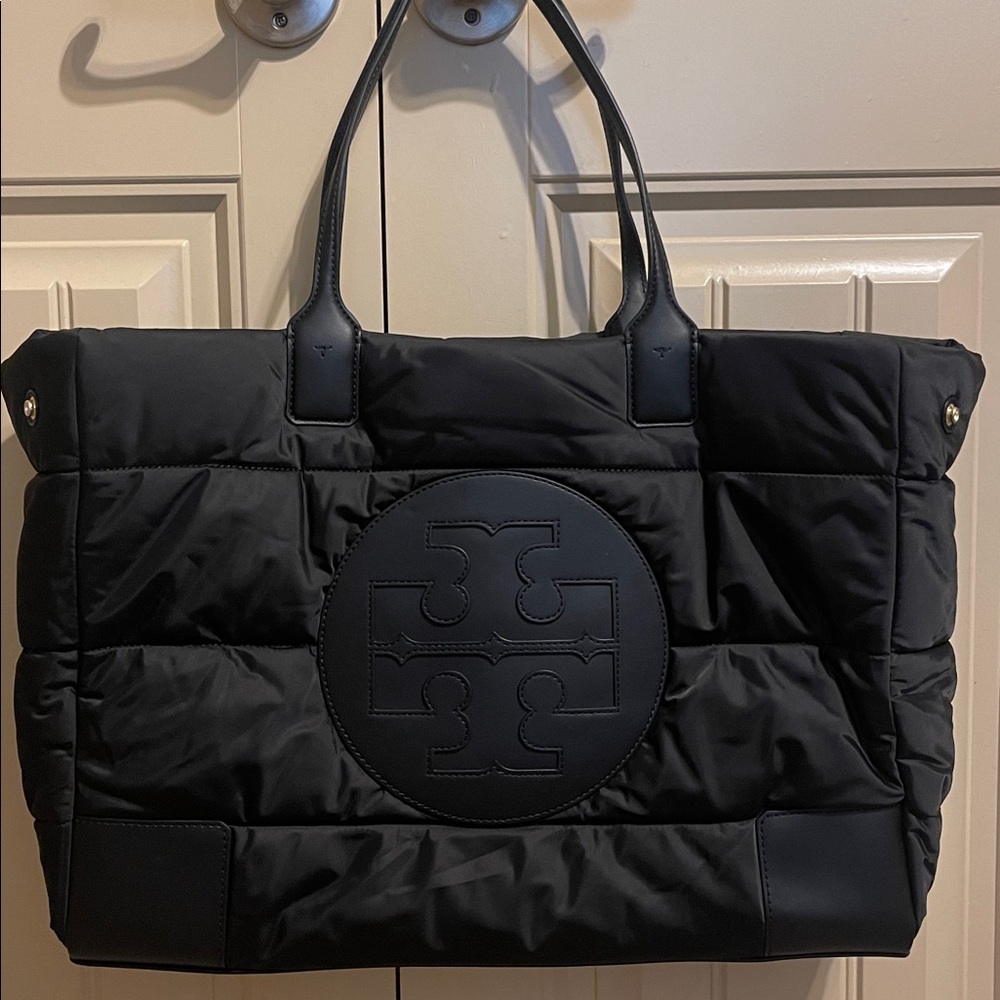 Tory Burch Ella Puffer Tote NEW in Black - Picture 5 of 10
